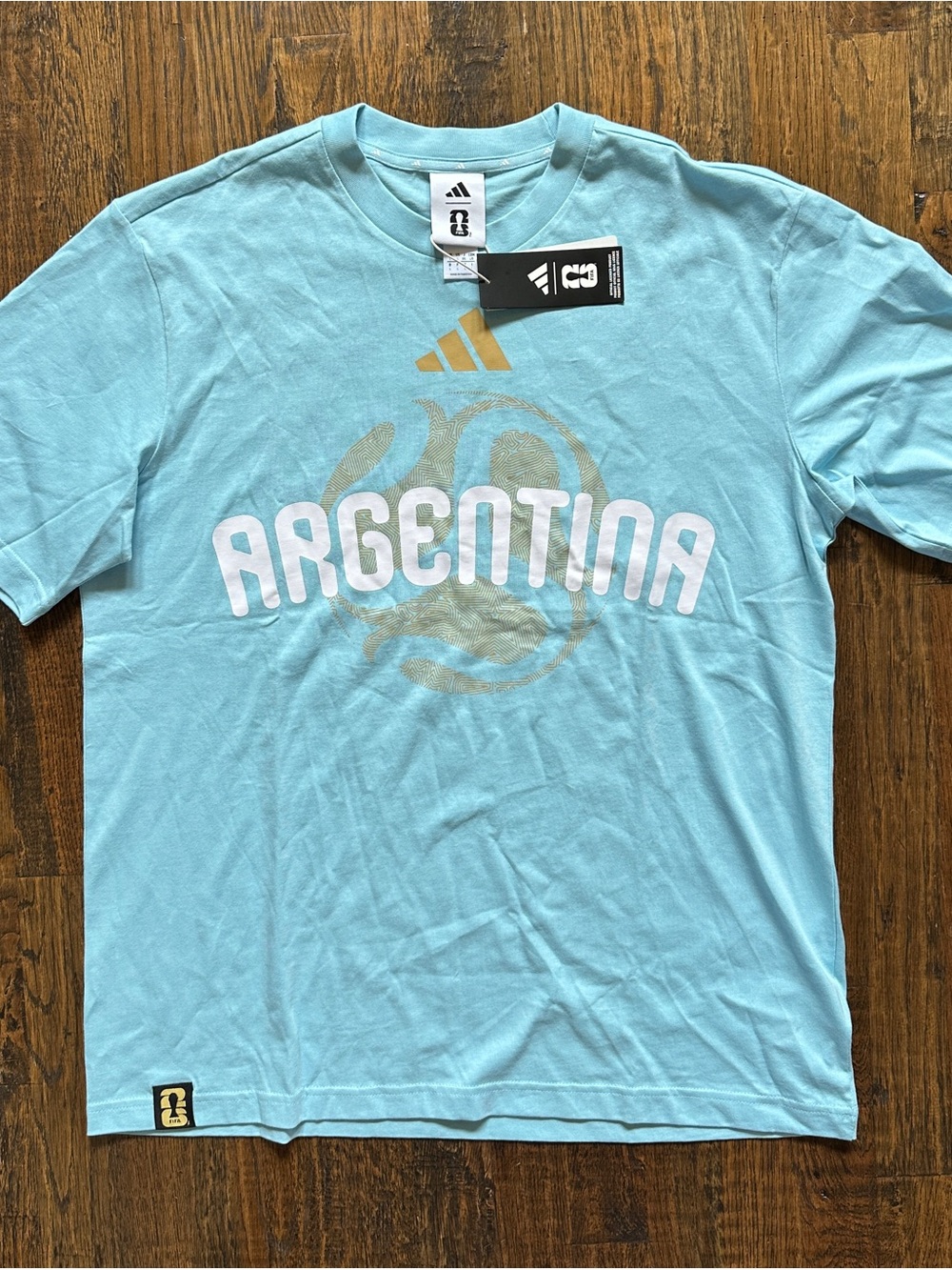 NWT adidas World Cup Argentina T-Shirt FIFA 2026 Large L Men’s Light Blue NEW